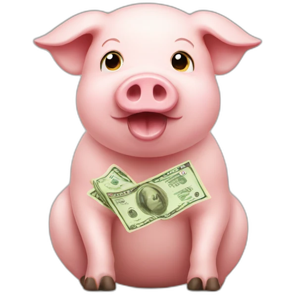 pig that donate cash emoji