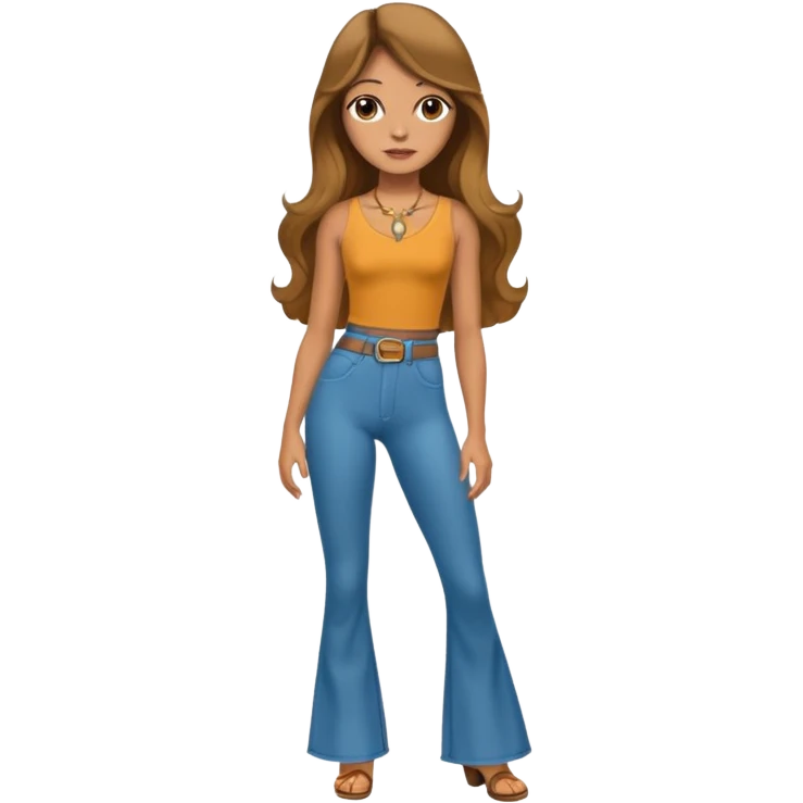 Retro 70s woman emoji
