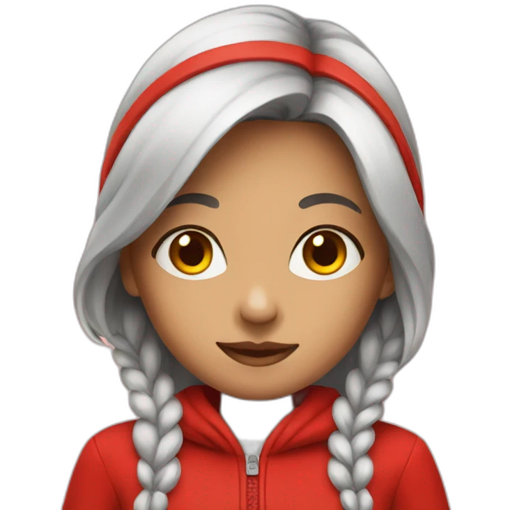 girl on red clothes emoji