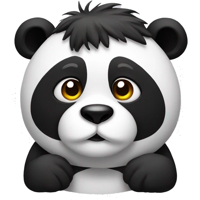 panda with hair emoji