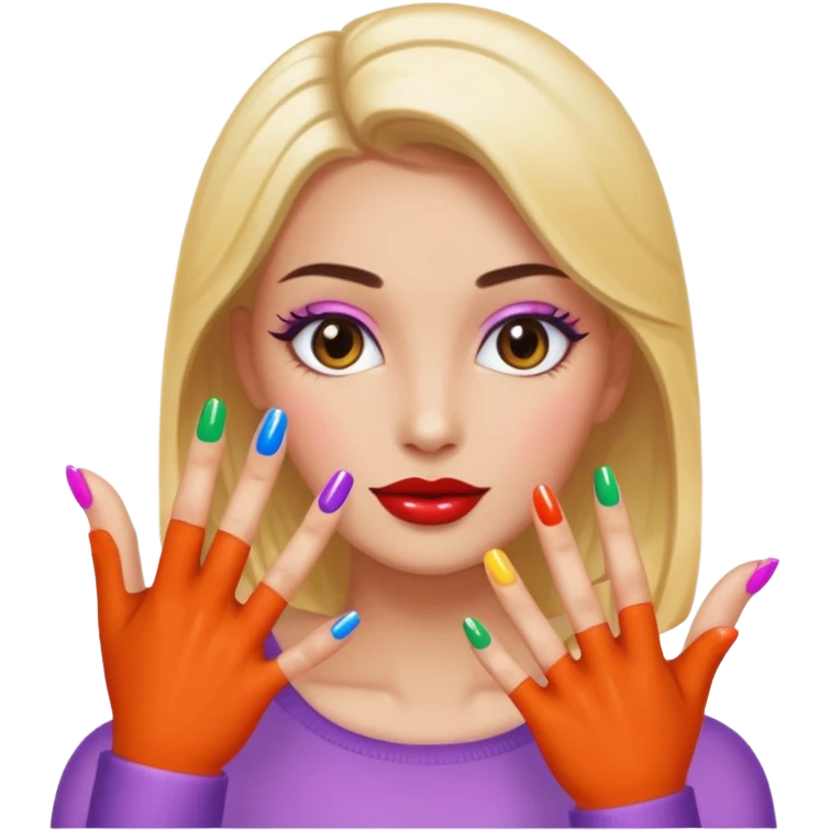 Nail with manicure emoji