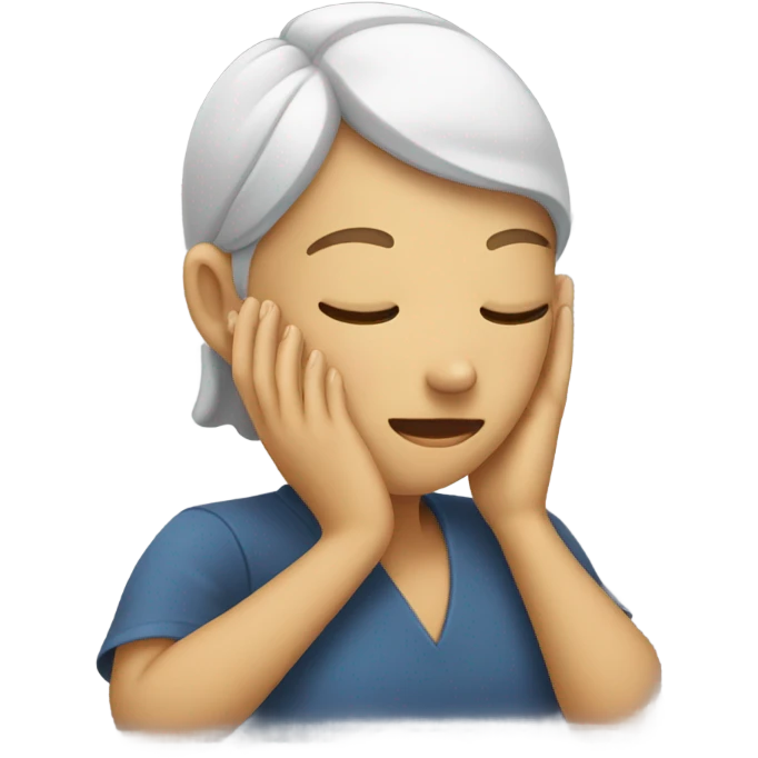 person covering her ear while eyes closed emoji