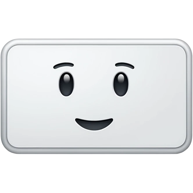 a sleek WHITE card emoji
