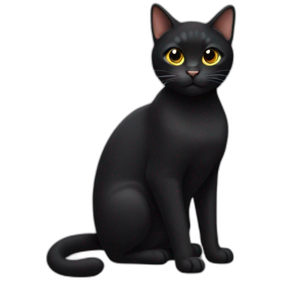 all-black-cat-body-cut-tail emoji