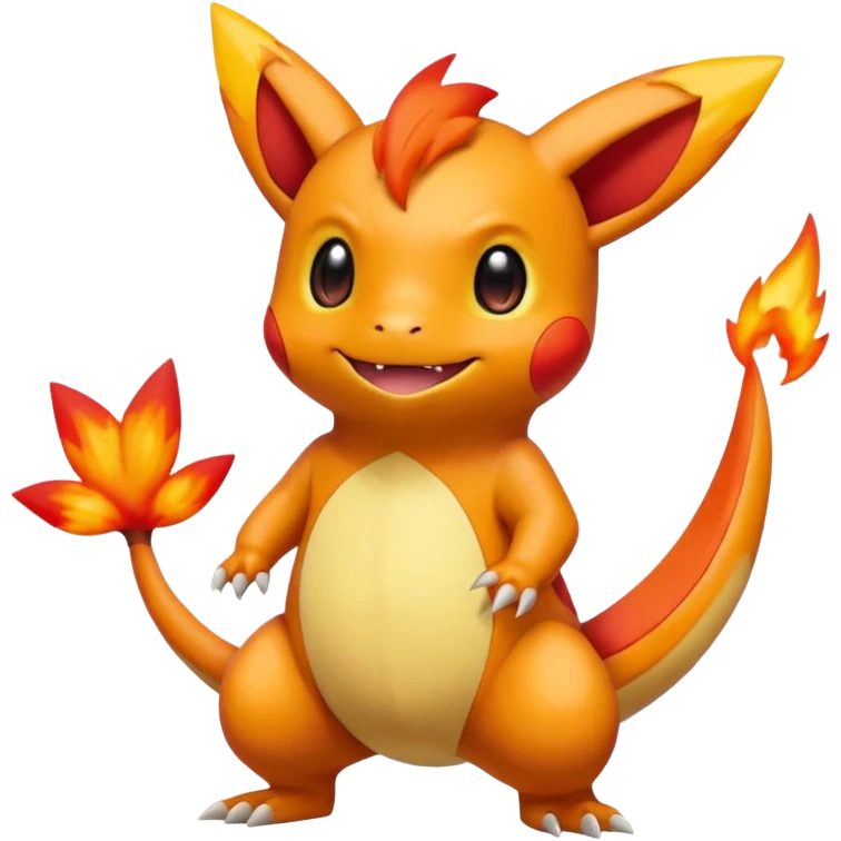 Victini-Pichu-Charmander-Fakémon-hybrid-creature (full body)  emoji