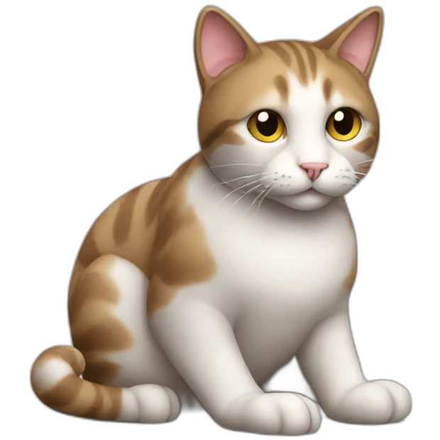 cat sitting on football emoji
