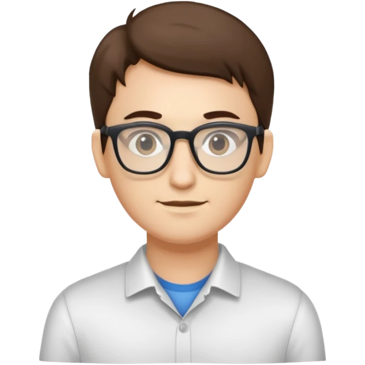 tech lead with glasses thin body emoji
