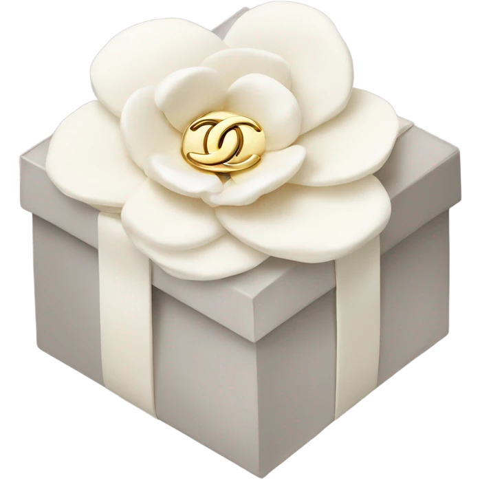 Chanel gift box with white camellia  emoji