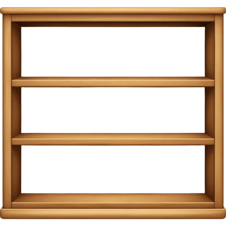 a single-tier bookshelf without books emoji