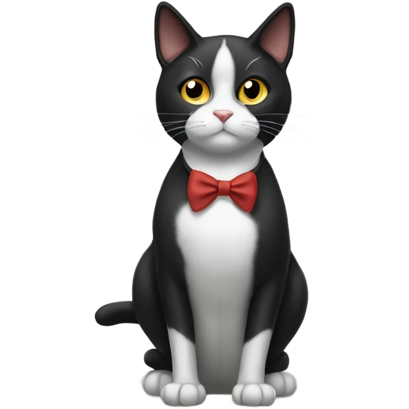 Tuxedo cat mad emoji