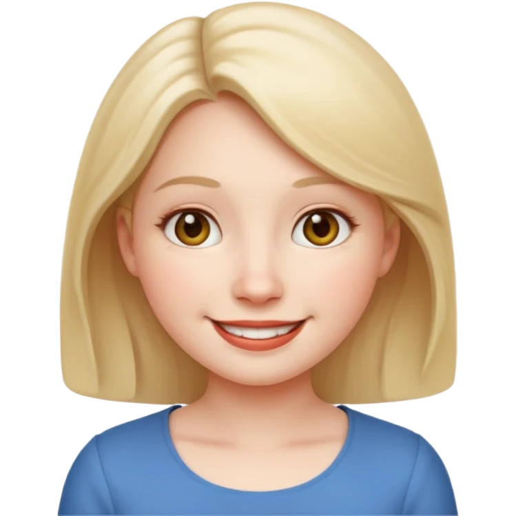friendly and approachable character named Jane, simple apple-style emoji emoji