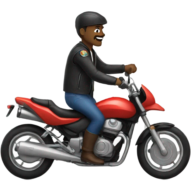 A man riding a motorcycle emoji