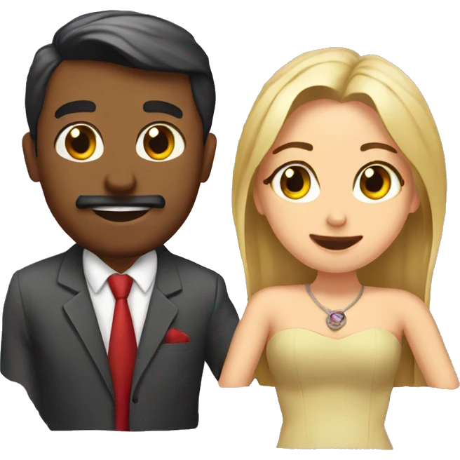 Pareja besandose emoji