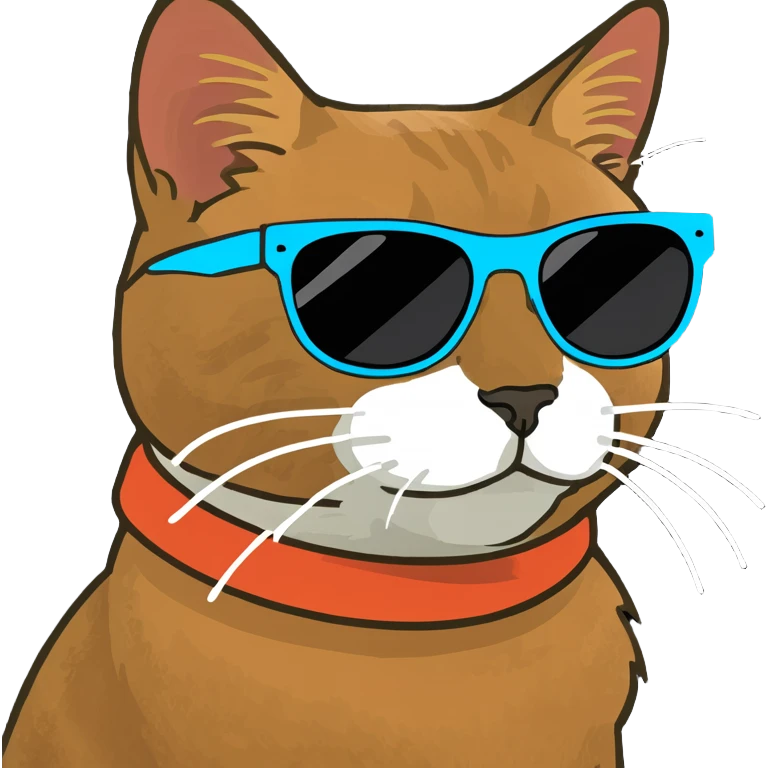 Cat with sunglasses emoji
