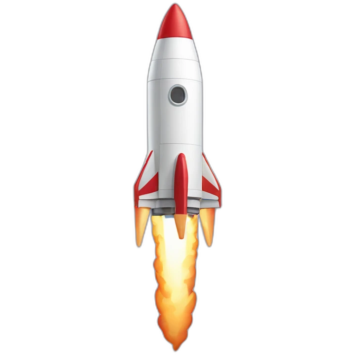 rocket launching skewed emoji