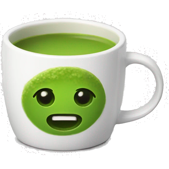Matcha in a white mug emoji