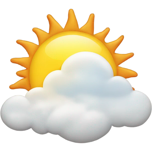 Sun peeking behind a cloud emoji