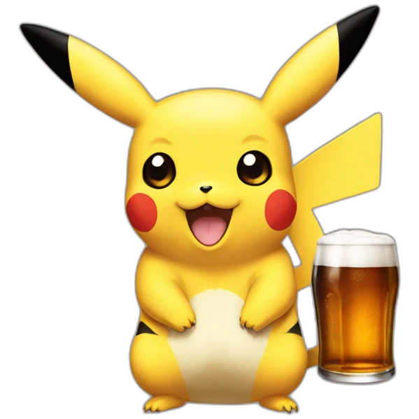 Pikachu bière emoji