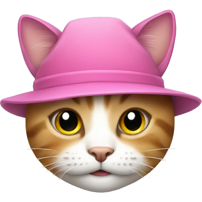 Cat with pink hat emoji