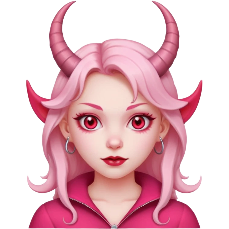 devil girl in pink outfit emoji
