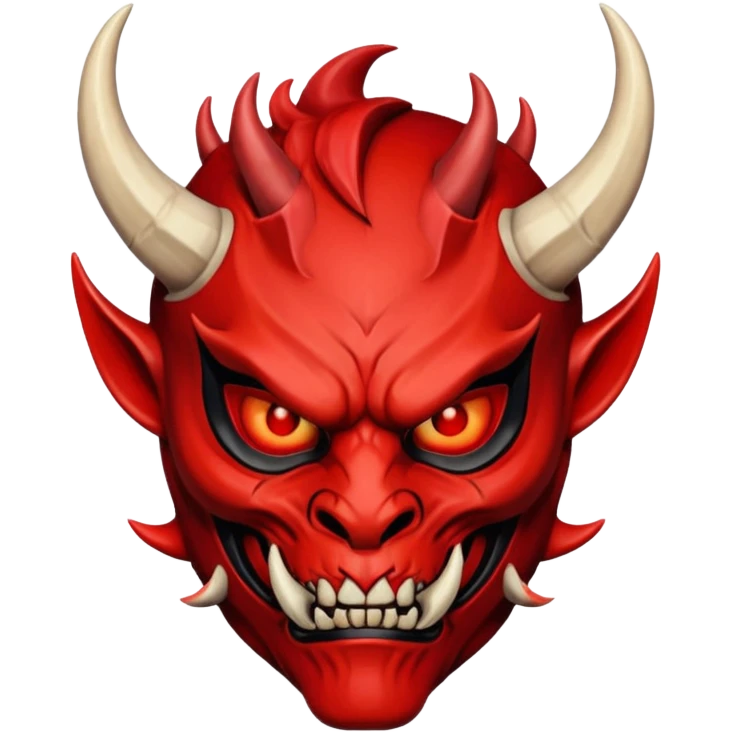 red demon mask face emoji