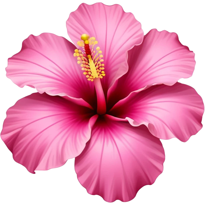 pretty flower hibiscus pink  emoji