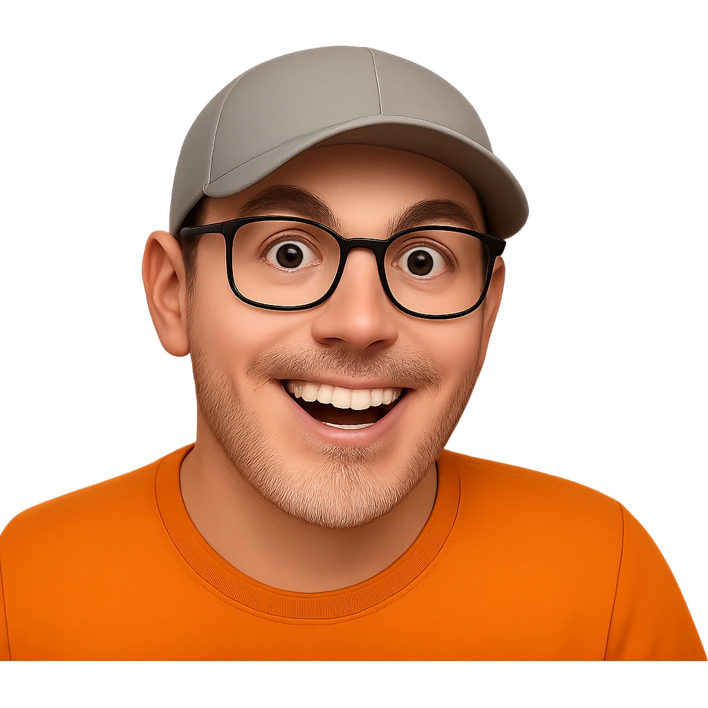 Adjust the left eye so it is facing forward, matching the right eye, keep the rest of the face unchanged, transparent background. emoji