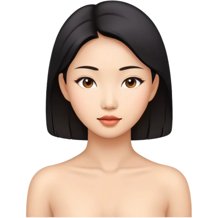 Обнаженная,сексуальная азиатка emoji