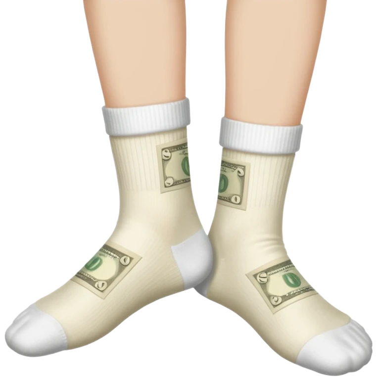 feet socks and money emoji