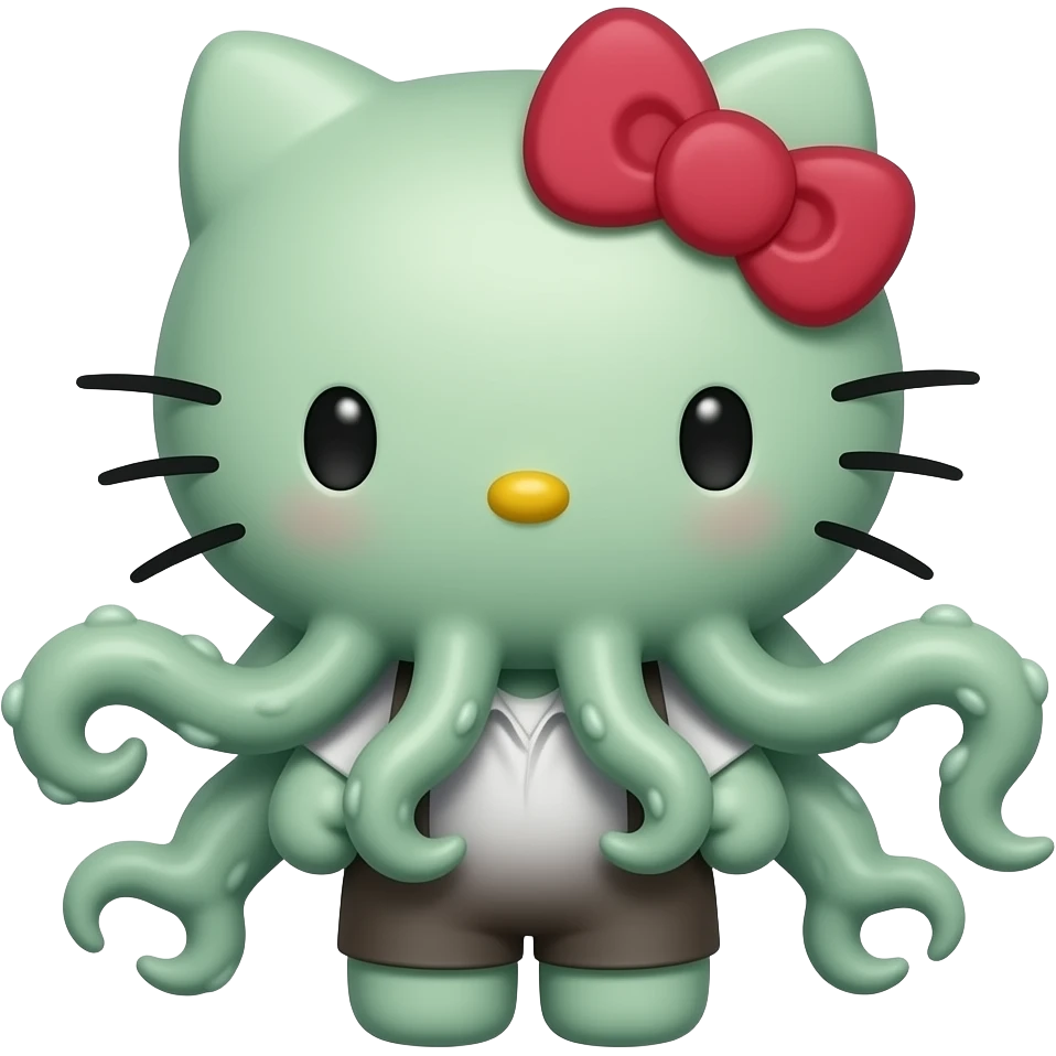 hello kitty disfrazado de cthulhu emoji
