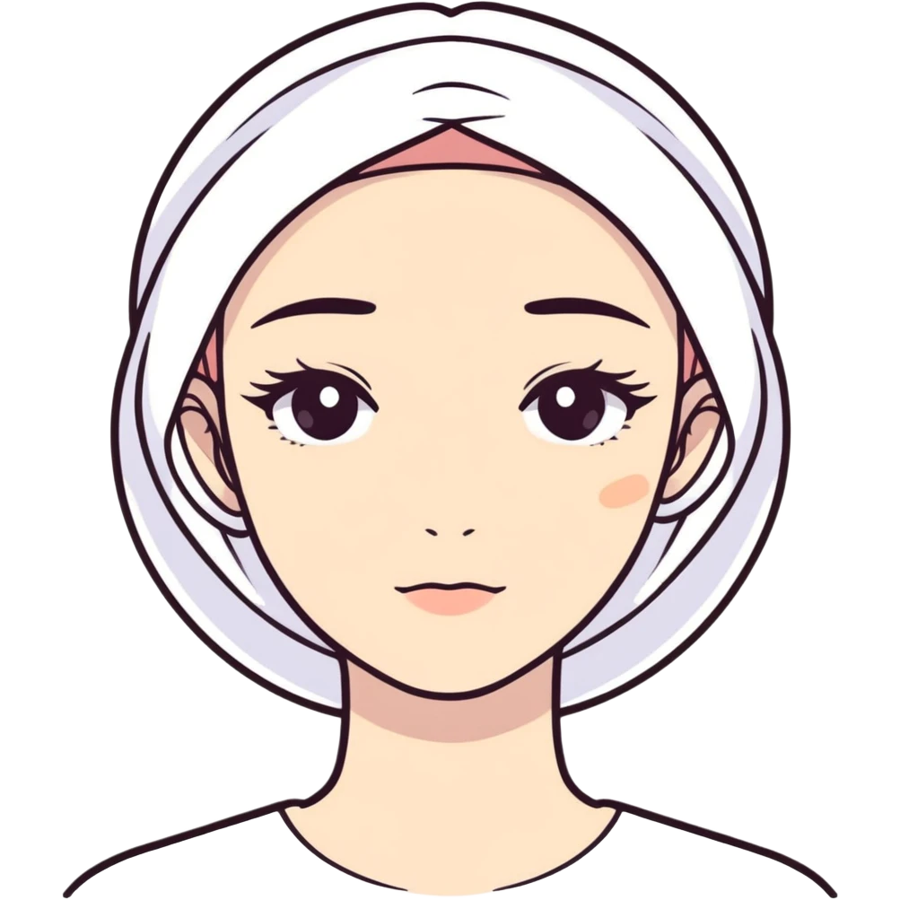 A girl with skincare  emoji