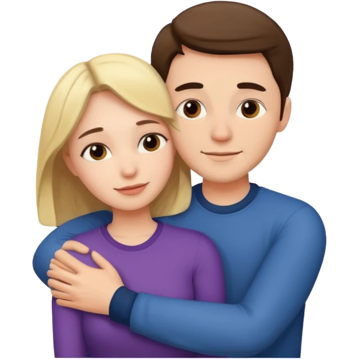 Пара мужчина и женщина обнимаются emoji