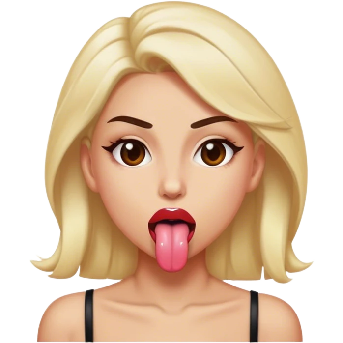 normal emoji with tongue out sexy emoji