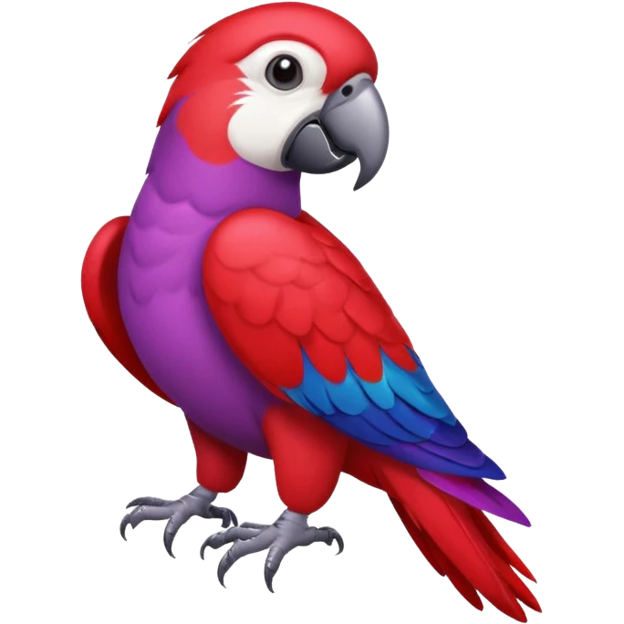 purple and red parrot  emoji