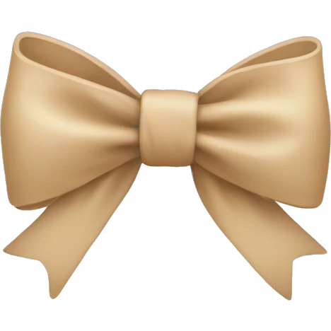 Cute beige bow emoji