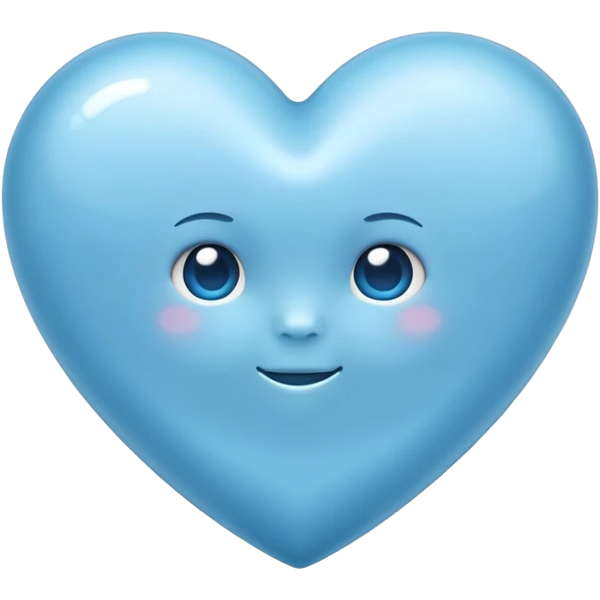 Baby blue heart emoji