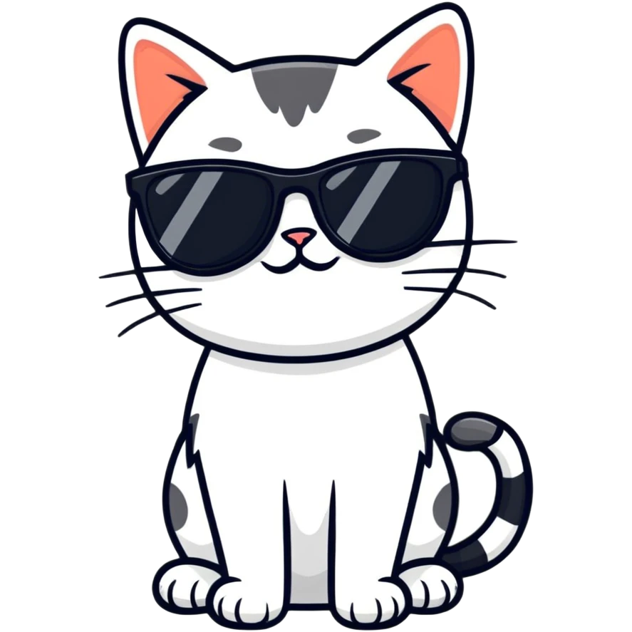 Cat with sunglasses emoji