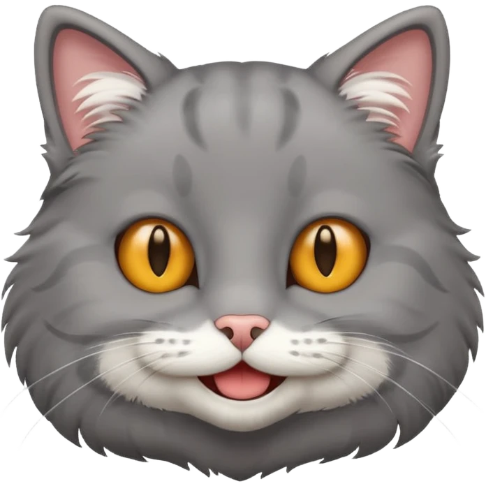 gray cat smile emoji