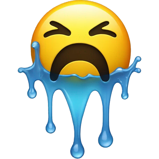 drippy single cartoon smiley face  emoji