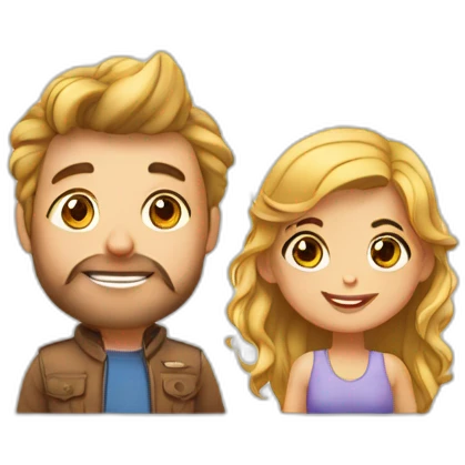 Un petit copain et sa petite copine emoji