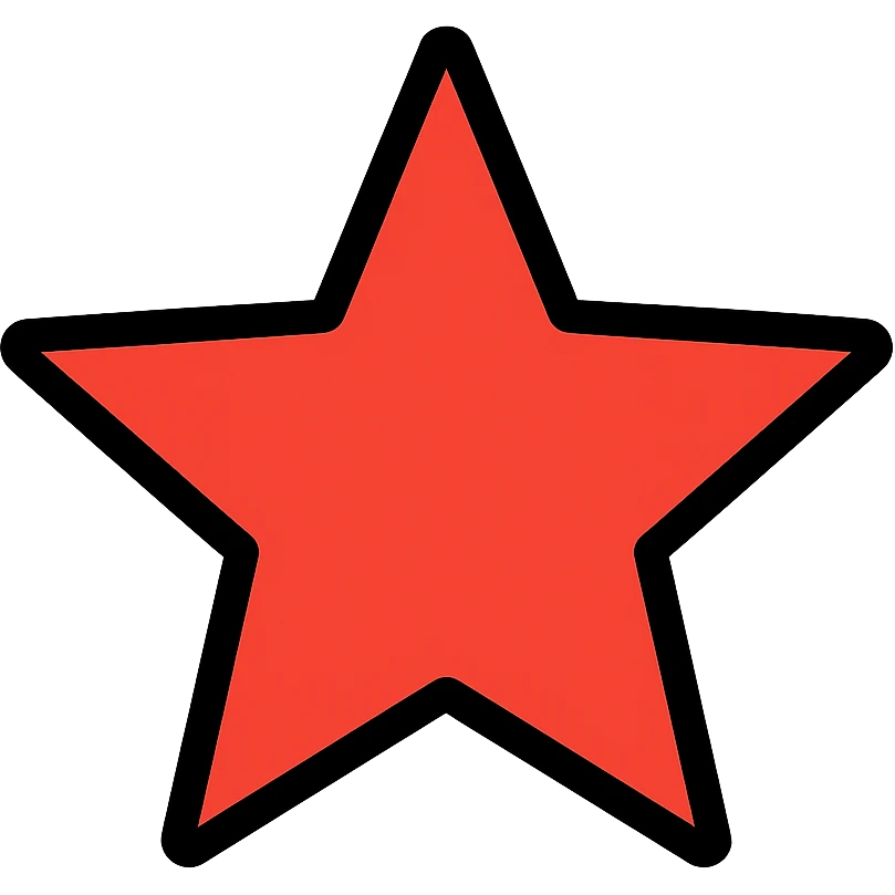 red star icon with color outline emoji