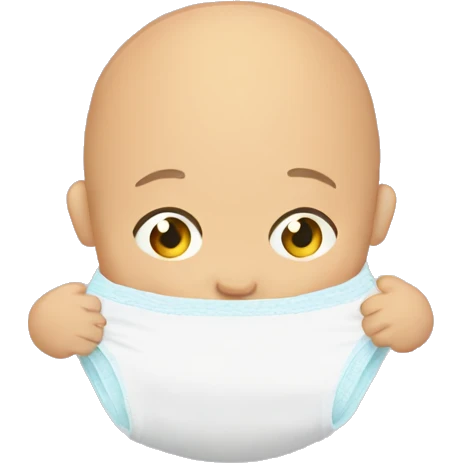 Diaper with a baby emoji