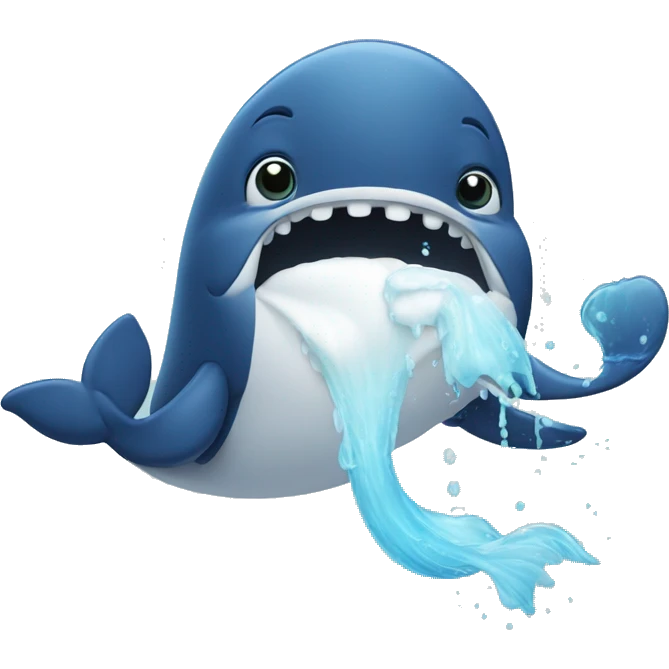 whale brushing his teet emoji