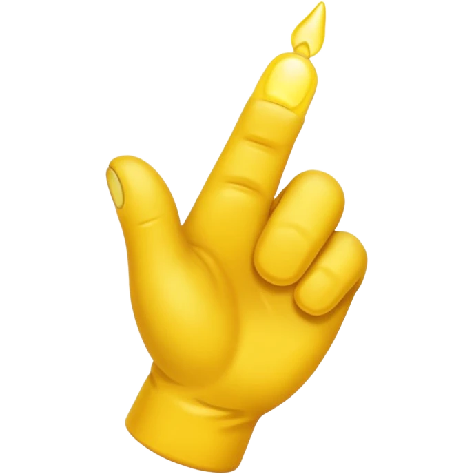 Eine Birne die Mittelfinger zeigt. Mittelfinger  emoji