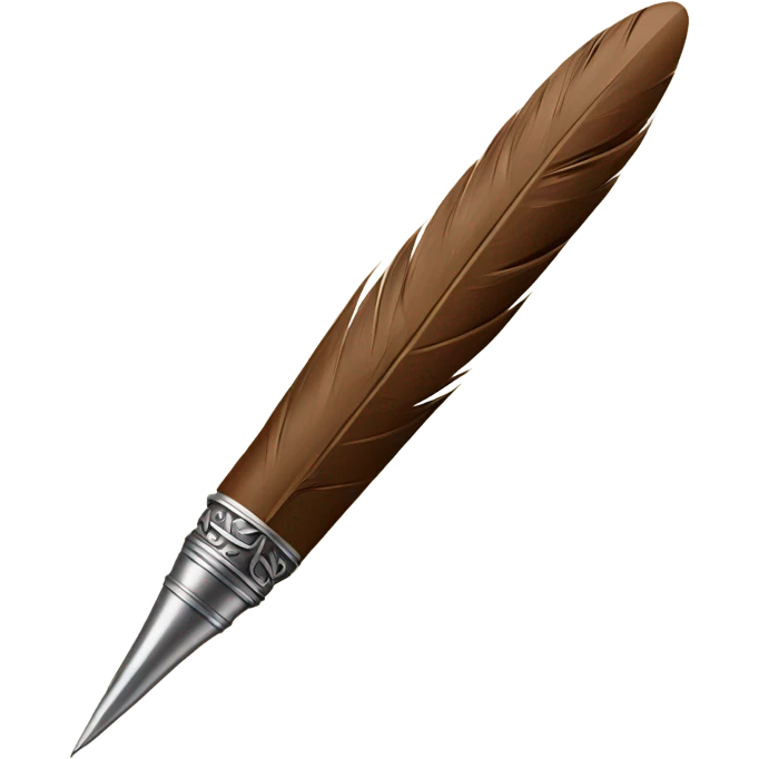 brown Quill pen emoji