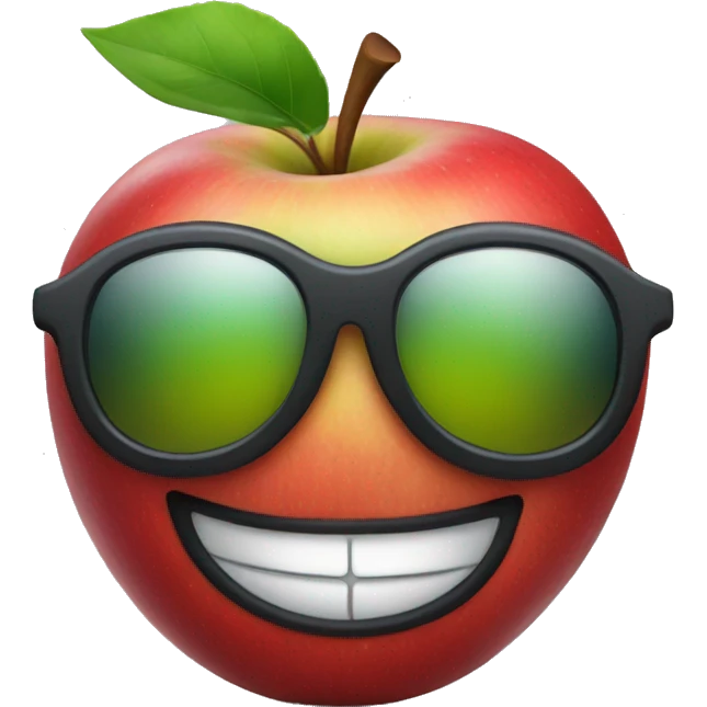 apple wearing sunglasses emoji