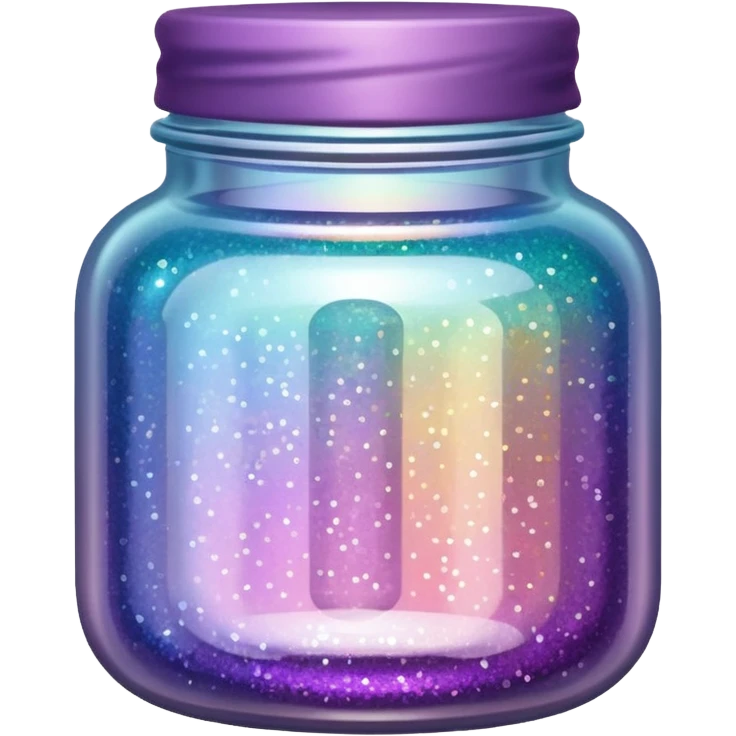 Iridescent Glitter Jar emoji