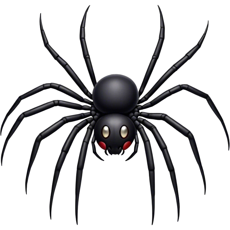Black spider with 4 legs emoji