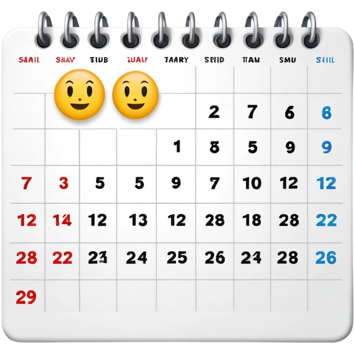 April 2025 calendar emoji