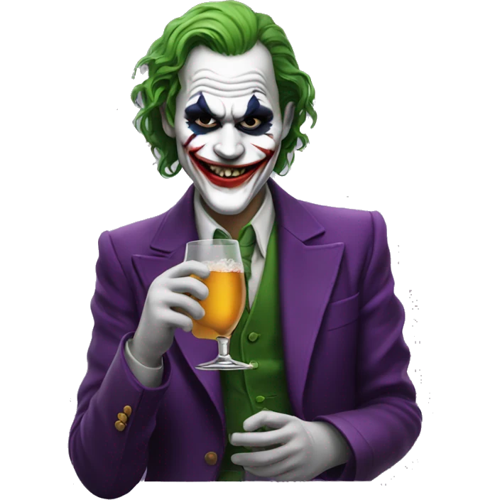 Joker drinking alcohol  emoji